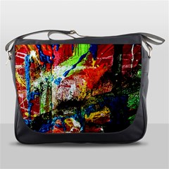 Untitled Red And Blue 3 Messenger Bags by bestdesignintheworld