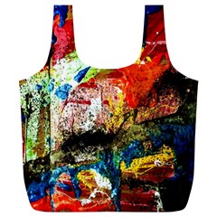 Untitled Red And Blue 3 Full Print Recycle Bags (l)  by bestdesignintheworld