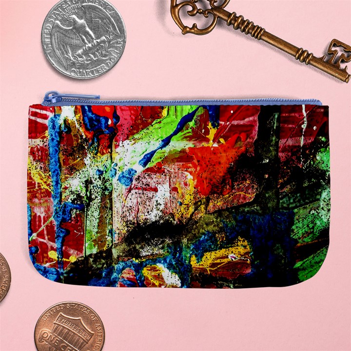 Untitled Red And Blue 3 Large Coin Purse