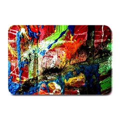 Untitled Red And Blue 3 Plate Mats by bestdesignintheworld