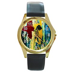 11044574 422007541293570 7092049992756666033 O - Point Of View 2 Round Gold Metal Watch by bestdesignintheworld