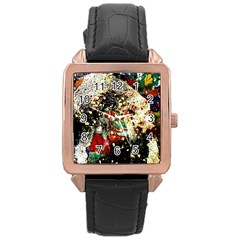 Wet Kiss 2 Rose Gold Leather Watch  by bestdesignintheworld