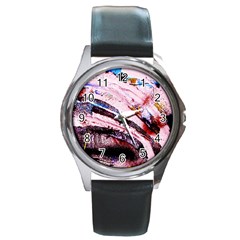 Egg In The Duck   Needle In The Egg 3 Round Metal Watch by bestdesignintheworld