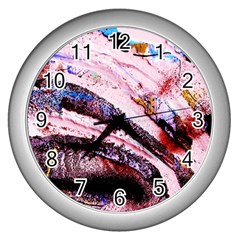 Egg In The Duck   Needle In The Egg 3 Wall Clocks (silver)  by bestdesignintheworld