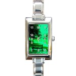 Lake Park 20 Rectangle Italian Charm Watch Front