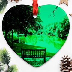 Lake Park 20 Heart Ornament (two Sides) by bestdesignintheworld