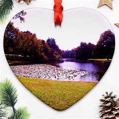 Highland Park 7 Heart Ornament (two Sides) by bestdesignintheworld