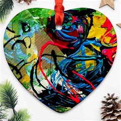 Rumba On A Chad Lake 4 Heart Ornament (two Sides) by bestdesignintheworld