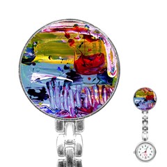 Poppies In An Abandoned Yard 4 Stainless Steel Nurses Watch by bestdesignintheworld