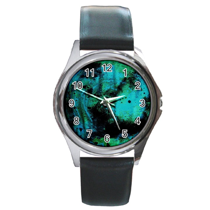 Blue Options 8 Round Metal Watch