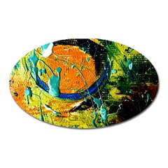 Lunar Eclipse Oval Magnet by bestdesignintheworld