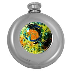 Lunar Eclipse Round Hip Flask (5 Oz) by bestdesignintheworld