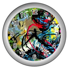 Rumba On A Chad Lake 13 Wall Clocks (silver)  by bestdesignintheworld