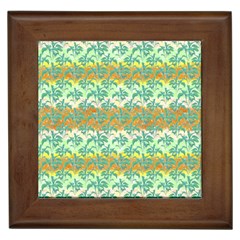 Colorful Tropical Print Pattern Framed Tiles by dflcprints