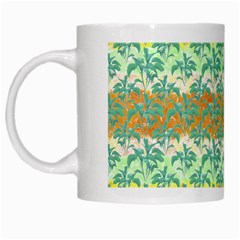 Colorful Tropical Print Pattern White Mugs by dflcprints