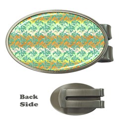 Colorful Tropical Print Pattern Money Clips (oval)  by dflcprints