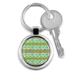 Colorful Tropical Print Pattern Key Chains (round)  by dflcprints