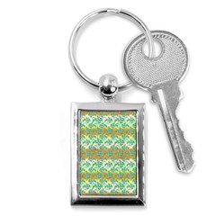 Colorful Tropical Print Pattern Key Chains (rectangle)  by dflcprints