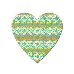 Colorful Tropical Print Pattern Heart Magnet by dflcprints