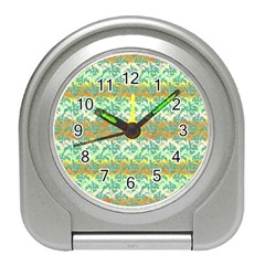 Colorful Tropical Print Pattern Travel Alarm Clocks by dflcprints