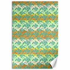 Colorful Tropical Print Pattern Canvas 12  X 18   by dflcprints