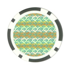 Colorful Tropical Print Pattern Poker Chip Card Guard (10 Pack) by dflcprints