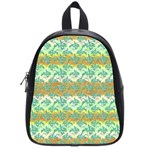 Colorful Tropical Print Pattern School Bag (Small) Front