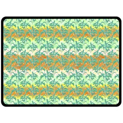 Colorful Tropical Print Pattern Fleece Blanket (large)  by dflcprints