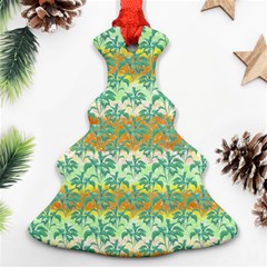 Colorful Tropical Print Pattern Christmas Tree Ornament (two Sides) by dflcprints