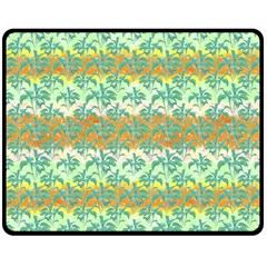 Colorful Tropical Print Pattern Double Sided Fleece Blanket (medium)  by dflcprints