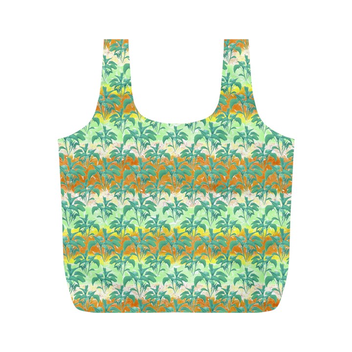 Colorful Tropical Print Pattern Full Print Recycle Bags (M) 