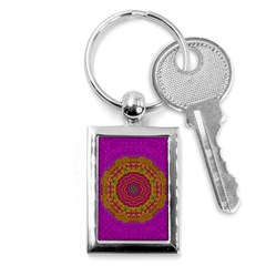 Summer Sun Shine In A Sunshine Mandala Key Chains (rectangle)  by pepitasart