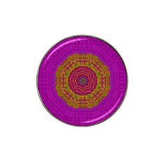 Summer Sun Shine In A Sunshine Mandala Hat Clip Ball Marker by pepitasart