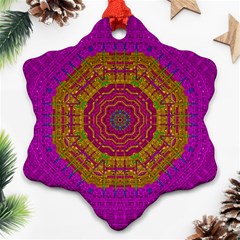 Summer Sun Shine In A Sunshine Mandala Ornament (snowflake) by pepitasart