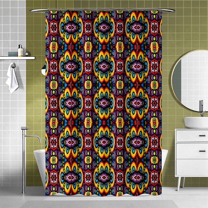 ARTWORK BY PATRICK-Squares-5 Shower Curtain 48  x 72  (Small) 