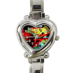 Yellow Dolphins   Blue Lagoon 4 Heart Italian Charm Watch by bestdesignintheworld