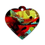 Yellow Dolphins   Blue Lagoon 4 Dog Tag Heart (One Side) Front