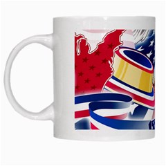 United States Of America Usa  Images Independence Day White Mugs by Sapixe