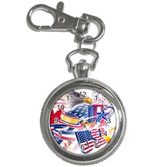 United States Of America Usa  Images Independence Day Key Chain Watches by Sapixe