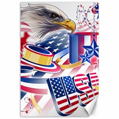 United States Of America Usa  Images Independence Day Canvas 12  X 18   by Sapixe