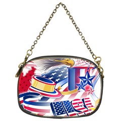 United States Of America Usa  Images Independence Day Chain Purses (one Side)  by Sapixe