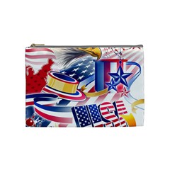 United States Of America Usa  Images Independence Day Cosmetic Bag (medium)  by Sapixe