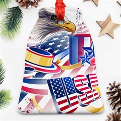 United States Of America Usa  Images Independence Day Ornament (bell) by Sapixe