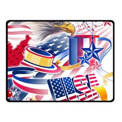 United States Of America Usa  Images Independence Day Double Sided Fleece Blanket (small)  by Sapixe