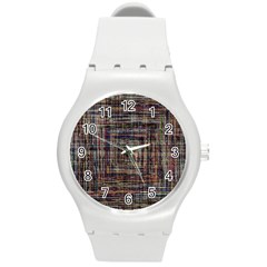 Unique Pattern Round Plastic Sport Watch (m) by Sapixe