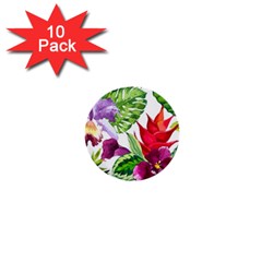 Vector Pattern Tropical 1  Mini Buttons (10 Pack) 