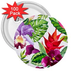 Vector Pattern Tropical 3  Buttons (100 Pack) 