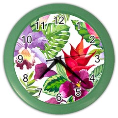 Vector Pattern Tropical Color Wall Clocks