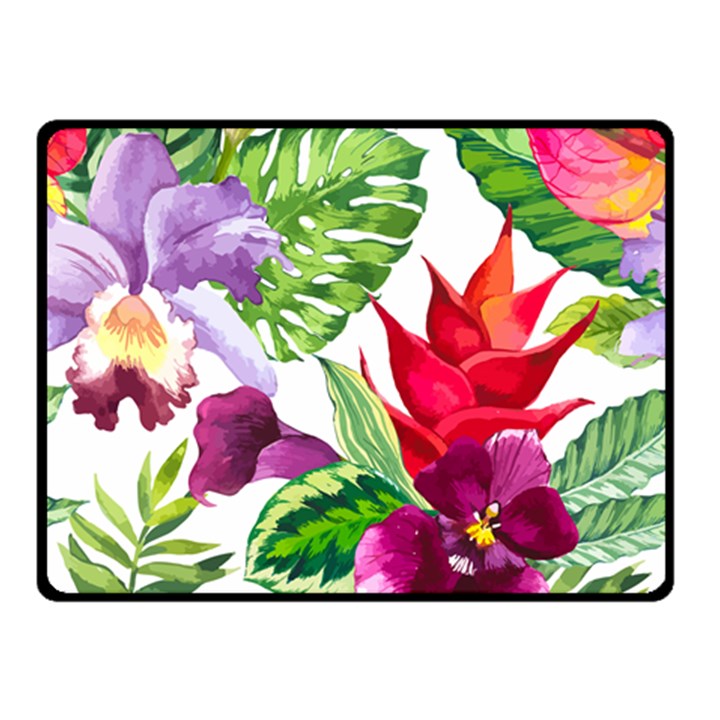 Vector Pattern Tropical Double Sided Fleece Blanket (Small) 