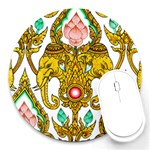 Traditional Thai Style Painting Round Mousepads Front